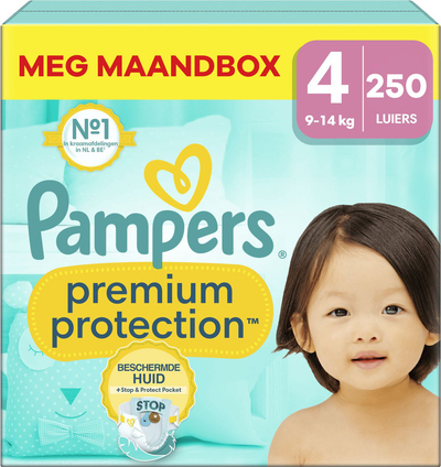 Pampers Premium Protection  luiers maat 4 - 250 stuks