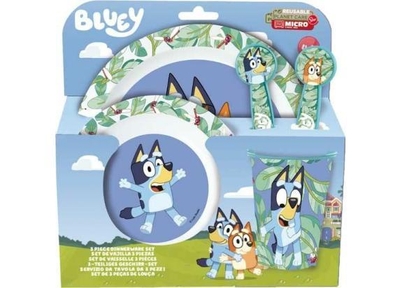 Bluey - Ontbijtset - Dinerset - Lunchset - Bord - Kom - Beker & Bestek (5-delig)