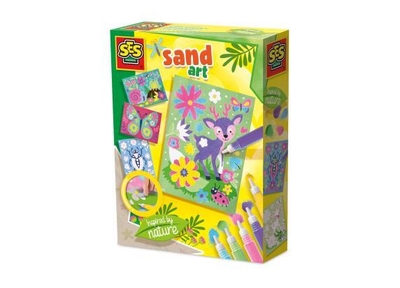 SES Creative 14037 Zandkunst met Kleuren - Geïnspireerd door de Natuur - Creatieve Knutselset voor Kinderen vanaf 3 Jaar - Inclusief alles wat nodig is voor creatief plezier - Perfect voor kleine kunstenaars