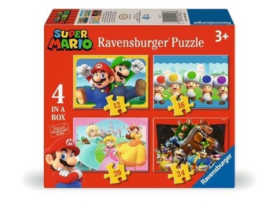 Ravensburger - Super Mario 4 in a Box - Puzzel - 4x49 Stukjes