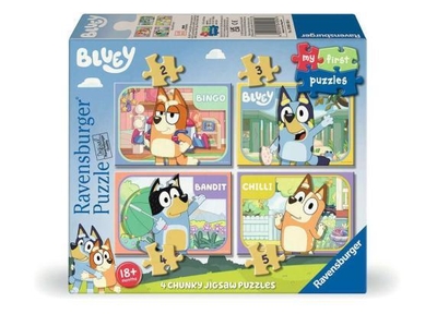 Ravensburger Kinderpuzzel - Bluey 4 in a Box - Vanaf 18 Maanden