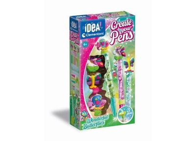 Clementoni Maak je eigen Pennen - Bloemen/Vlinders 3-pack
