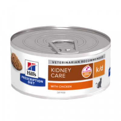 Hill's Prescription Diet K/D Kidney Care stoofpotje voor kat met kip & groenten blik 2 trays (48 x 82 g)- natvoer katten