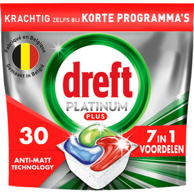 Dreft Platinum Plus Plus vaatwastabletten  - 30 wasbeurten