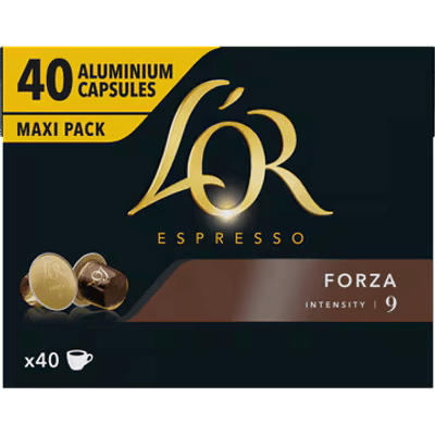 L'OR Espresso Forza Aluminium Capsules Maxi Pack 40 Stuks 208 g