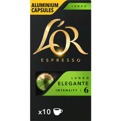 L'OR Espresso Aluminium Capsules Lungo Elegante 10 Stuks 52 g