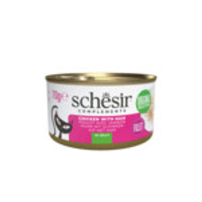 12x Schesir Complementary in Gelei Kattenvoer Nat Kip & Ham 70 gr - natvoer katten