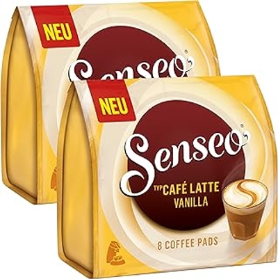 Senseo Koffiepads Café Latte Vanilla, Vanille Melkkoffie, Melk Koffiepad, 16 Pads