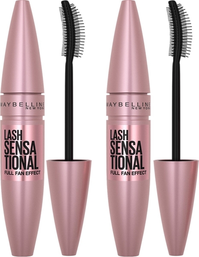 Maybelline New York - Lash Sensational Mascara - Very Black - Zwarte Volume Mascara - 2x 9,5 ml X2