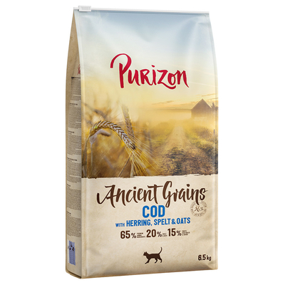 €10.- korting op 6.5 kg Purizon katten droogvoer! - Adult Kabeljauw - Ancient Grain (6.5kg) - kattenbrokken