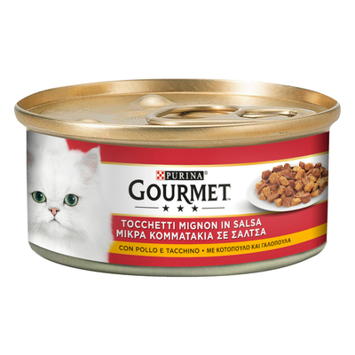 24 x 195g Gourmet natvoer voor katten Kip & Kalkoen - natvoer katten