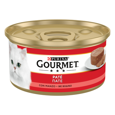 24 x 195g Gourmet natvoer voor katten met rundvlees - natvoer katten
