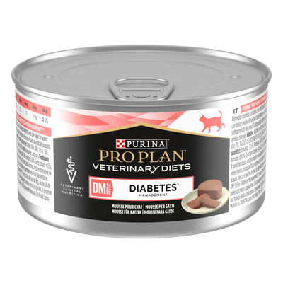 24 x 195 g PURINA PRO PLAN Veterinary Diets Feline DM ST/OX Diabetes Management Mousse natvoer voor katten - natvoer katten