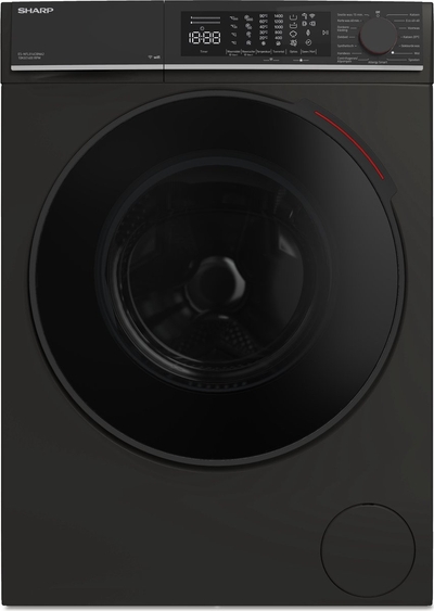 Sharp ESNFL014CBNA2BX - wasmachine - 10KG - 1400rpm - WIFI - Auto Dose - Steam Wash - Mat Zwart