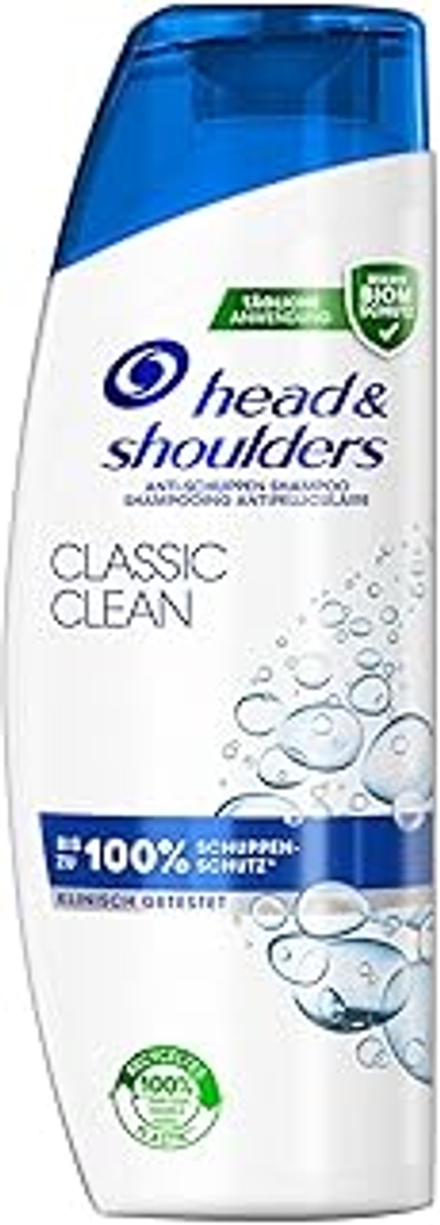Head & Shoulders Classic Clean Anti-roos-shampoo, tot 100% roosbescherming voor haar en hoofdhuid, klinisch bevestigd, dermatologisch getest, 300 ml