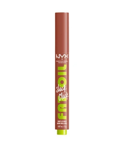 NYX Professional Make Up Fat Oil Slick Click Lippenbalsem - Tot 12 uur hydratatie - Verrijkt met avocado-, keizersbes- en framboosolie - Verified - 2gr