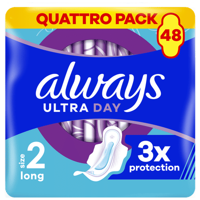 Always Ultra Maandverband Long Met Vleugels 48 stuks