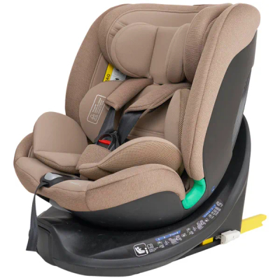 Prénatal autostoel Sam - 360° Rotatie - i-Size Veiligheid - Isofix & Toptether - Taupe bruin - 0-36 kg
