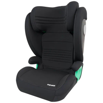 Prénatal Autostoel Seven - i-Size - Verstelbare Hoofdsteun & Armsteunen - Extra Zijdelingse Bescherming - Isofix Installatie - Zwart - kinderen 4-12 Jaar