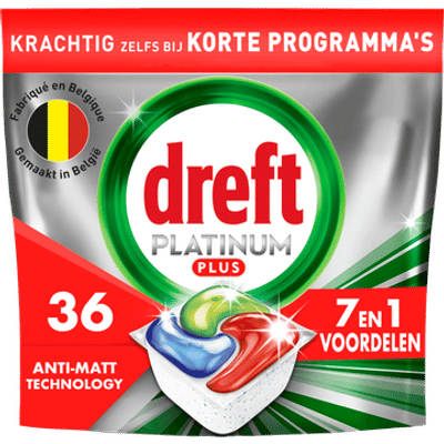Dreft Plus vaatwastabletten  - 36 wasbeurten