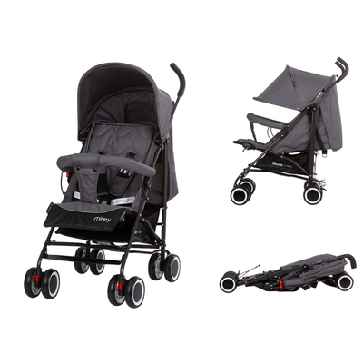 Chipolino Miley Opvouwbare Plooibuggy - Reisbuggy Granite Grey
