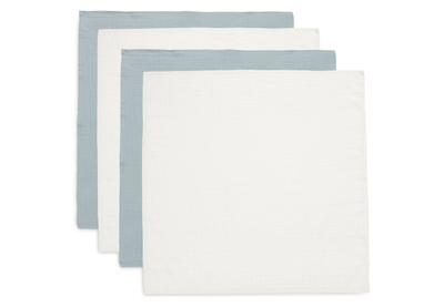 Jollein Hydrofiele Doek Small 70x70cm - Sea Green/Ivory - 4 Stuks