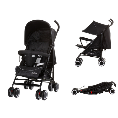 Chipolino Miley Opvouwbare Plooibuggy - Reisbuggy Obsidian Black