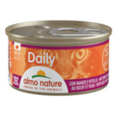 24x Almo Nature Daily Mousse Kattenvoer Rund 85 gr - natvoer katten