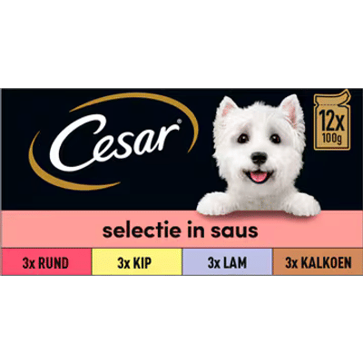Cesar Selectie in Saus 12 x 100 g - natvoer honden
