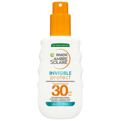 3x Garnier Ambre Solaire Invisible Protect Transparante Zonnebrandspray SPF 30 150 ml