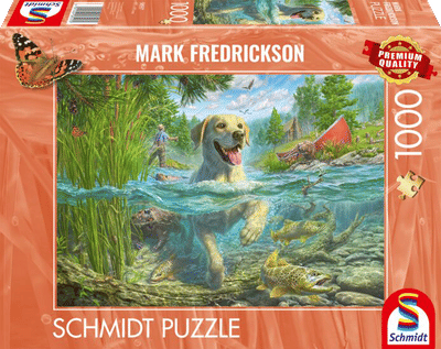 yellow labrador fishing 1000 stukjes