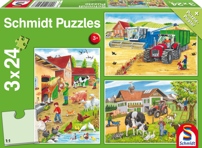 Schmidt Op de boerderij - Puzzel (3x24)