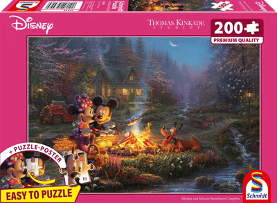 Schmidt puzzel - Thomas Kinkade Studios - Disney, Mickey & Minnie, 200 stukjes - Legpuzzel