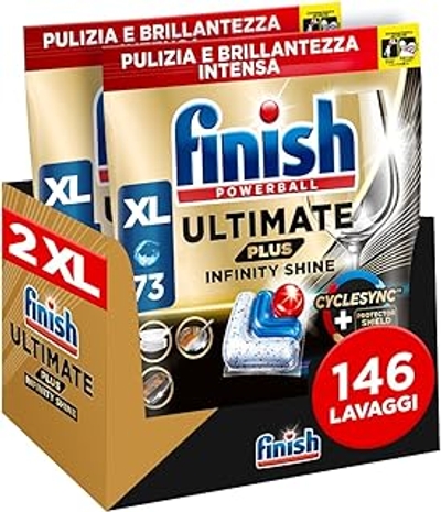 Finish Infinity Shine vaatwastabletten  - 146 wasbeurten