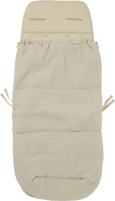 Meyco pre-washed hydrofiel buggy voetenzak en inlegger sand