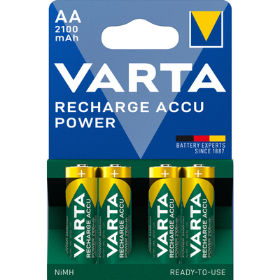 Varta AA oplaadbare batterijen 2100 mAh Batterijen 4 stuks