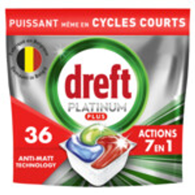 Dreft Plus vaatwastabletten  - 36 wasbeurten