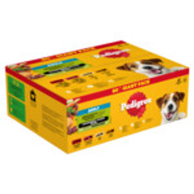 Pedigree Adult in Saus Mix Selection Maaltijdzakjes 80 x 100 gram - natvoer honden