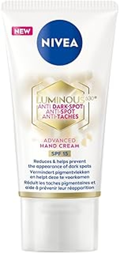 NIVEA Luminous630 Anti Spot Handcreme - SPF 15 - Hand Care - Pigmentvlekken Verwijderen - Crème voor jonger ogende handen - Lichaamsverzorging - 50 ml