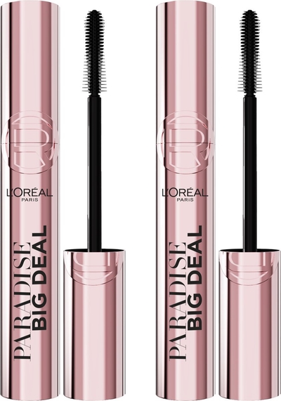 L’Oréal Paris Paradise Big Deal Mascara - Opbouwbare volume en lengte - Zijdezachte applicatie zonder klontjes - Zwart - 2x