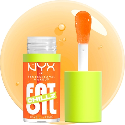 NYX Professional Make Up Fat Oil Chillz Lip Drip Lipgloss - Tot 12 uur hydratatie - Met keizersbes- en framboosolie - Citrus Chiller
