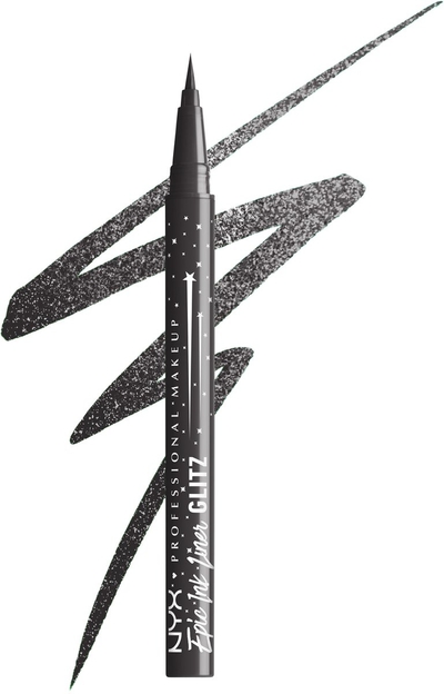 NYX Professional Make Up Epic Ink Liner Glitz Eyeliner - Intense kleur - Metallic - Graphite Glitz - 1 ST
