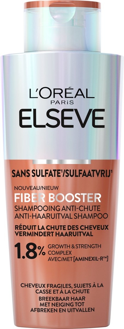L'Oréal Paris Elseve Fiber Booster Anti-Haaruitval Shampoo - Vermindert haaruitval - Voor breekbaar haar met neiging tot afbreken en uitvallen - 200ml