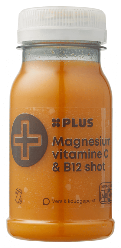 Plus Vers shot Magnesium, vitamine C en B12 125 ml