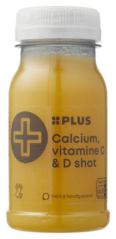 Plus Vers shot Calcium, vitamine C en D 125 ml