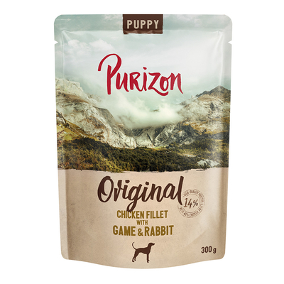 Purizon Puppy natvoer honden - Puppy: Kipfilet met Wild & Konijn (24  x 300 g) - natvoer honden