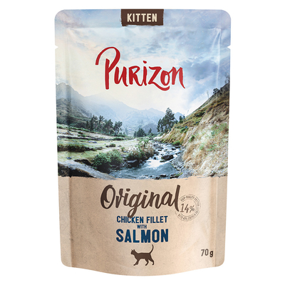 Purizon kat natvoer 24 x 60 / 75g / 85g - Kitten Kipfilet met Zalm - natvoer katten