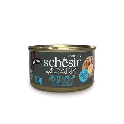 12x80g Schesir After Dark kip & ei natvoer voor katten - natvoer katten