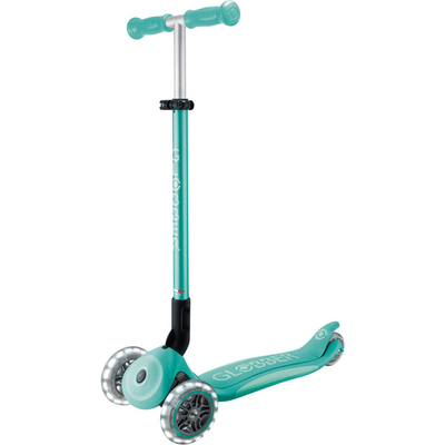 3-Wiel Step - Globber Primo Foldable Plus Lights Mint - munt - lichtgevende wielen - vouwbaar - in hoogte verstelbaar - vanaf 3 tot 9 jaar