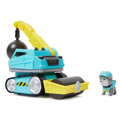 Rubble & Crew - Motor's Wrecking Ball-speelgoedauto met speelfiguur en beweegbare onderdelen - PAW Patrol speelgoed